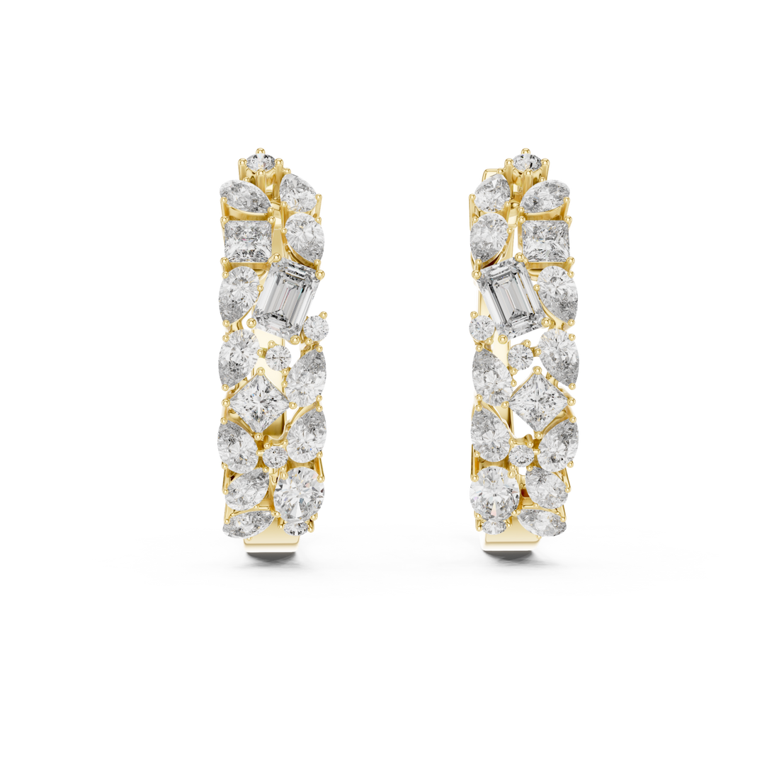 Gold Lustrous Bloom Embrace Earrings Right View