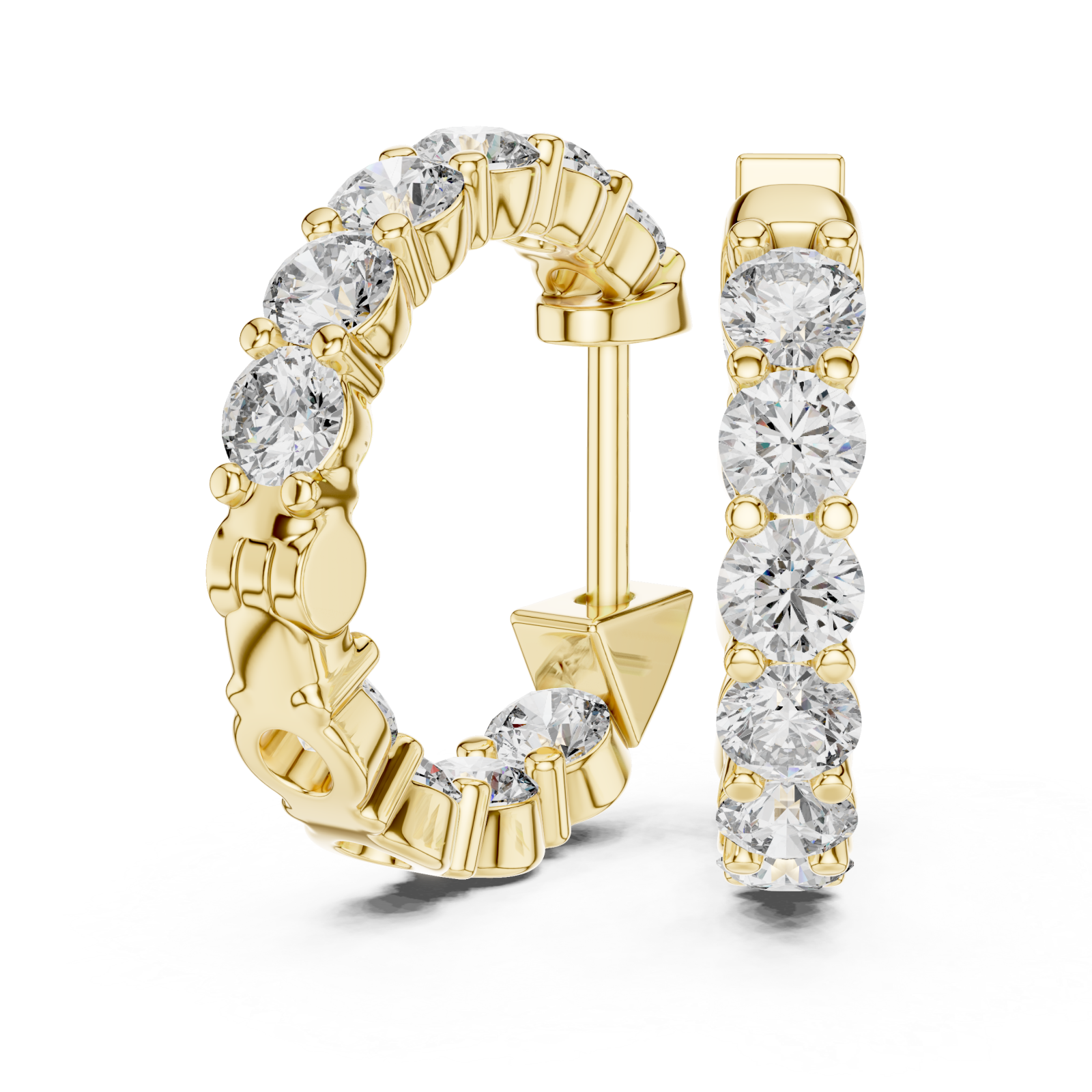  Gold Twilight Echo Signature Hoop Studs Left View