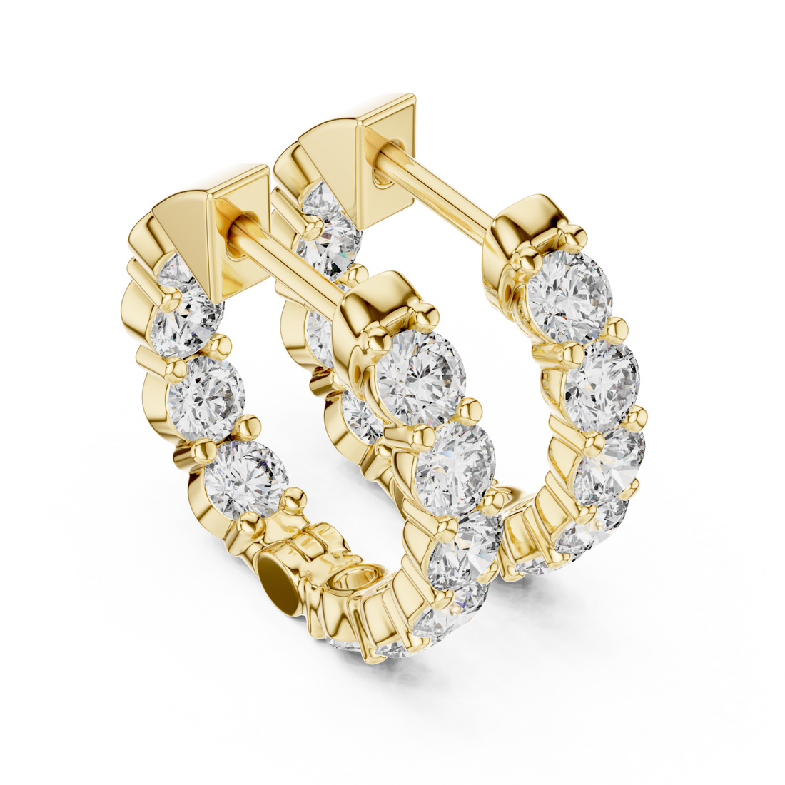Gold Twilight Echo Signature Hoop Studs Right View