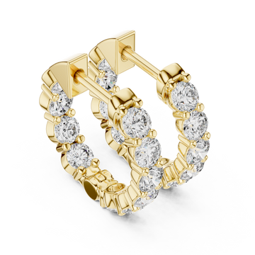 Gold Twilight Echo Signature Hoop Studs Right View