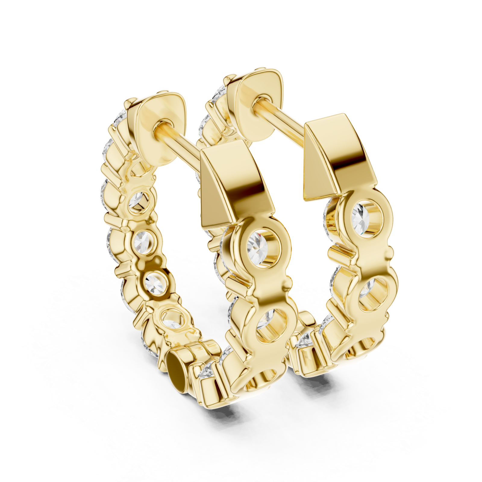 Gold Twilight Echo Signature Hoop Studs Side View