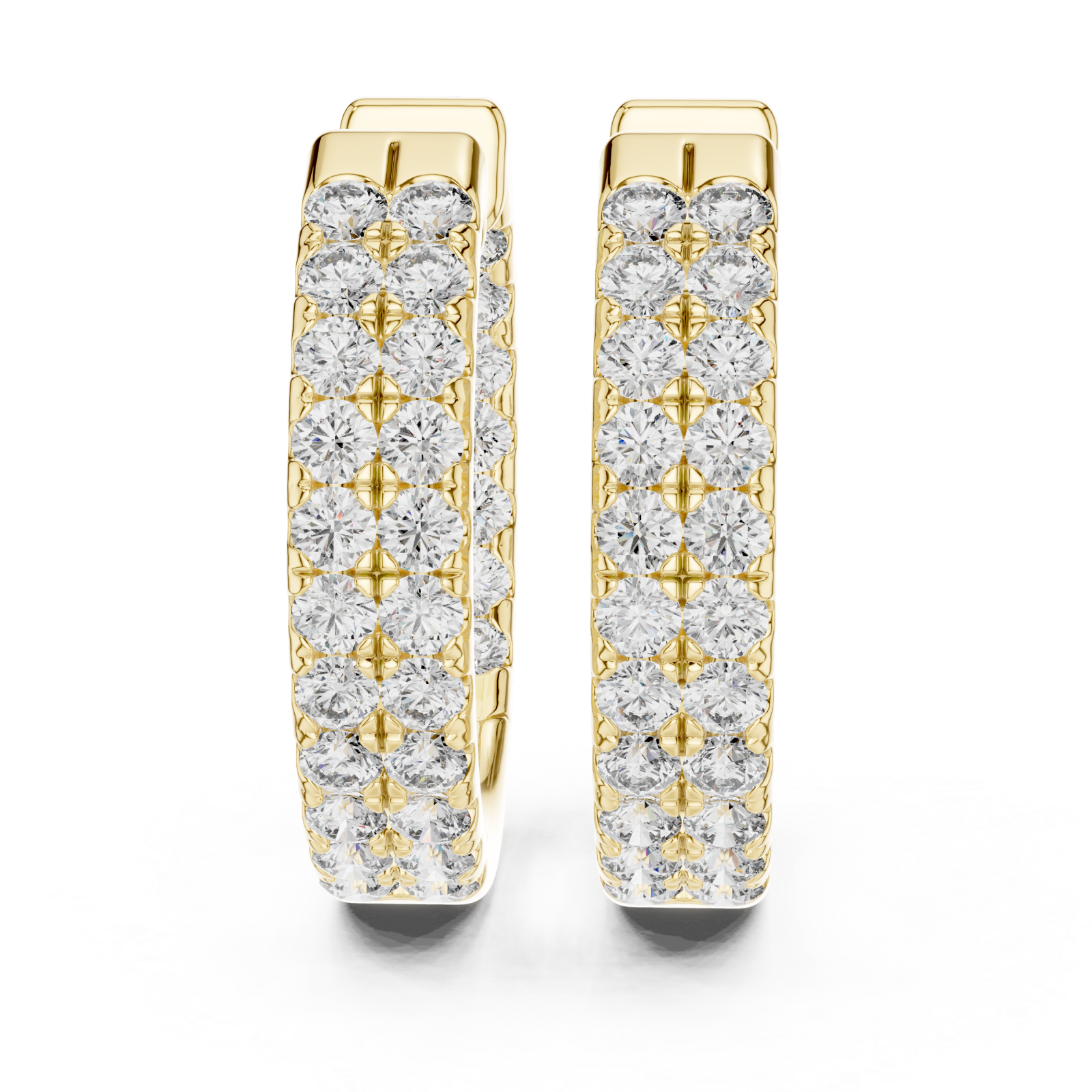  Gold Radiant Embrace Huggie Earrings Left View