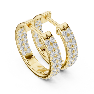 Gold Radiant Embrace Huggie Earrings Right View