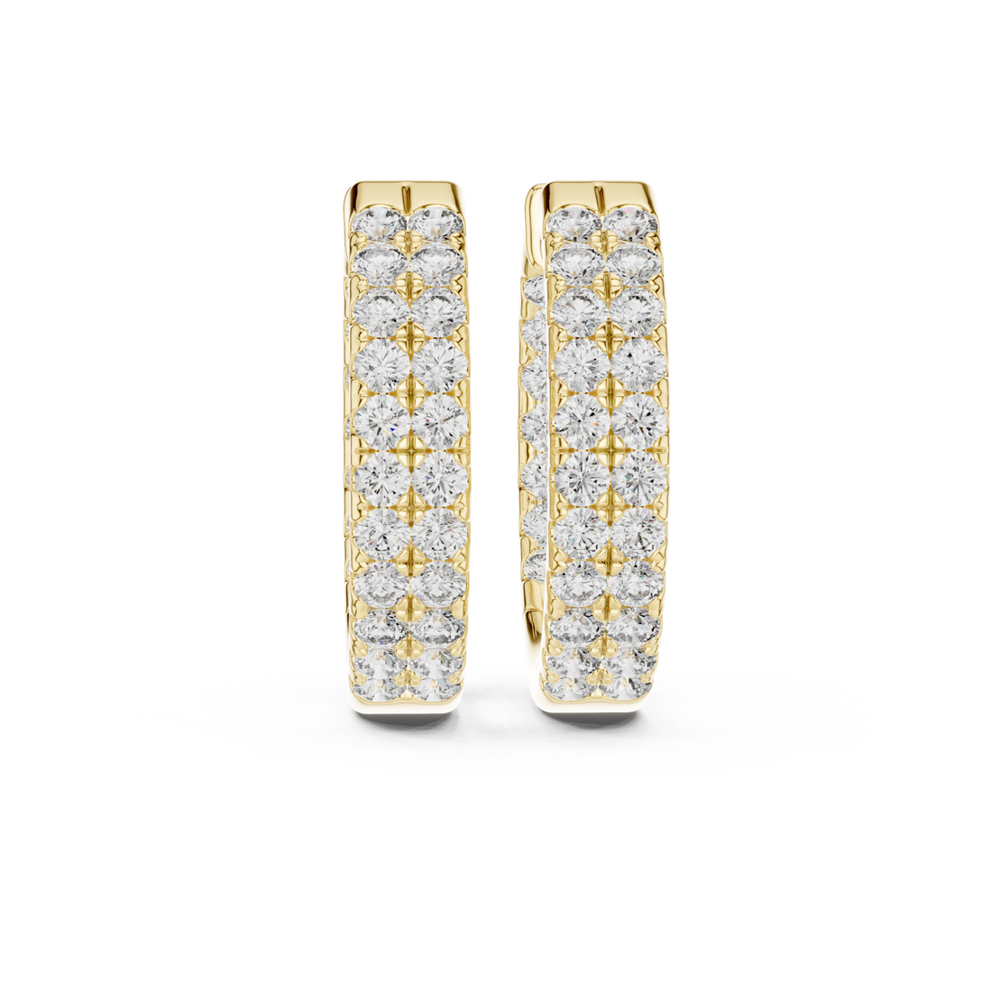 Gold Radiant Embrace Huggie Earrings Right View