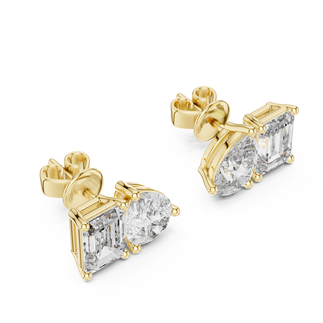 Gold Enchanted Lumiere Petite Stud Earrings Right View