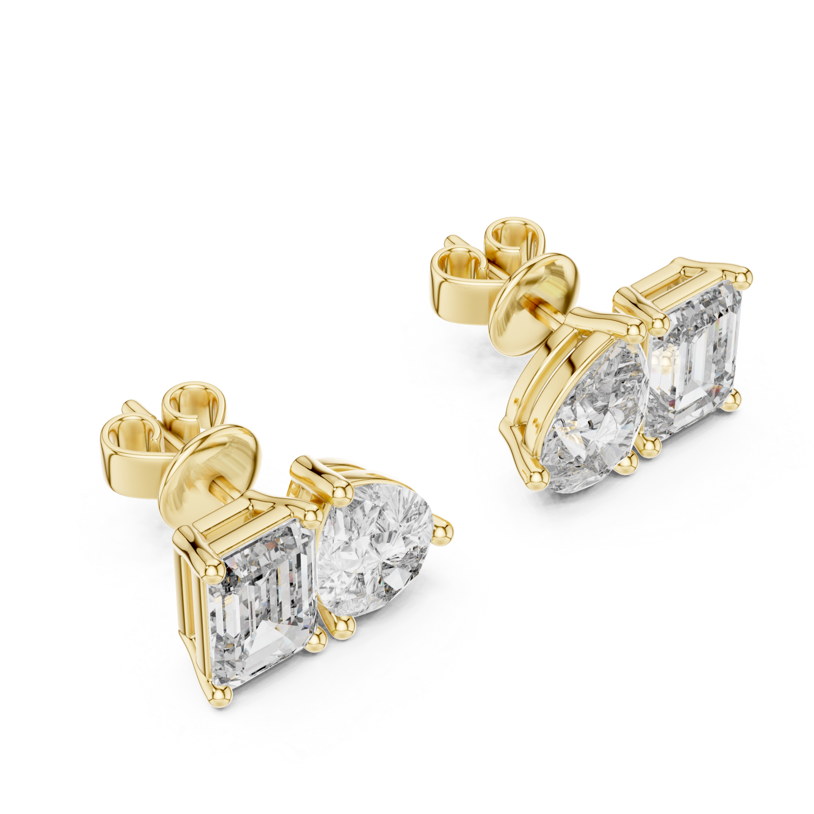 Gold Enchanted Lumiere Petite Stud Earrings Right View