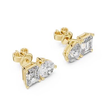 Gold Enchanted Lumiere Petite Stud Earrings Right View