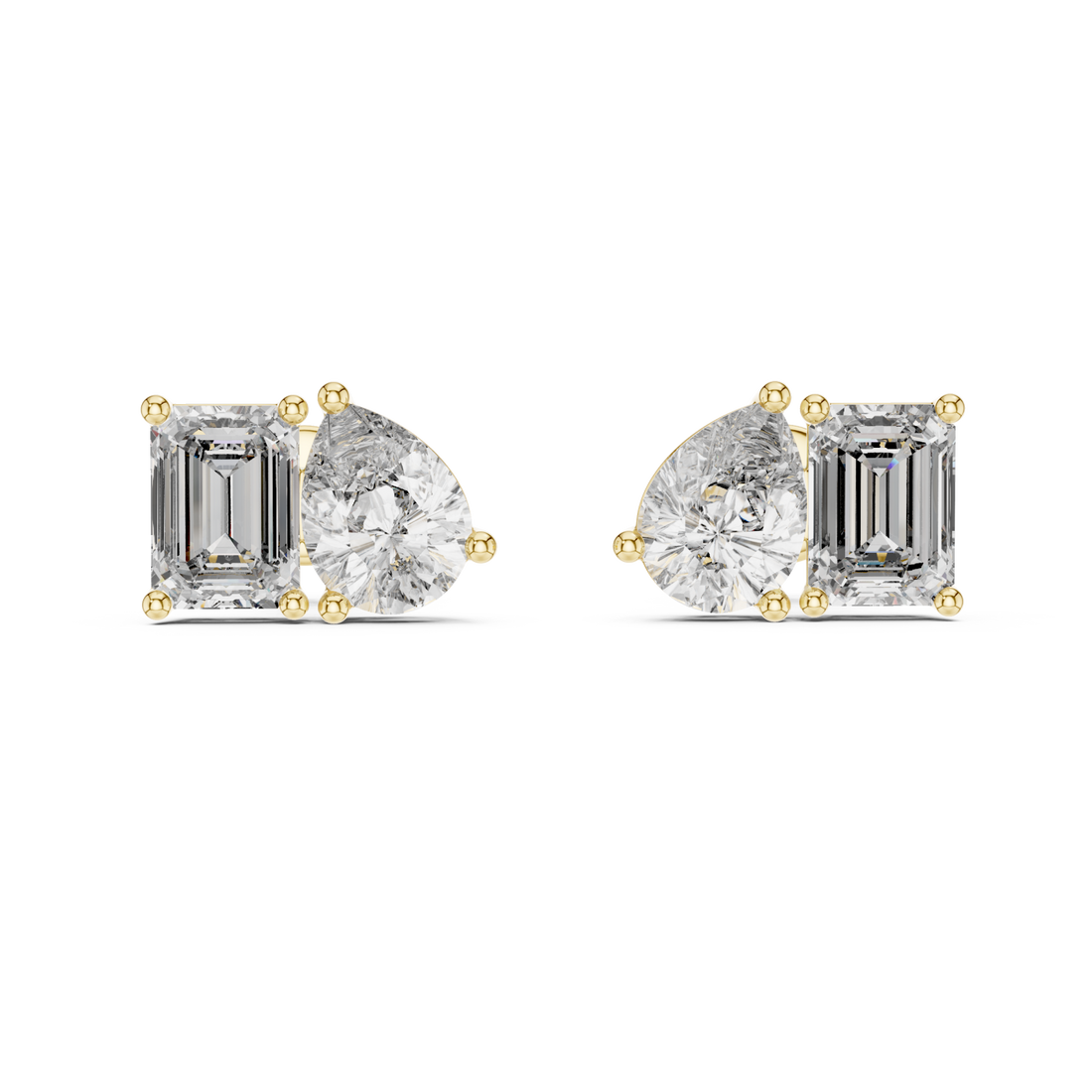 Gold Enchanted Lumiere Petite Stud Earrings Right View