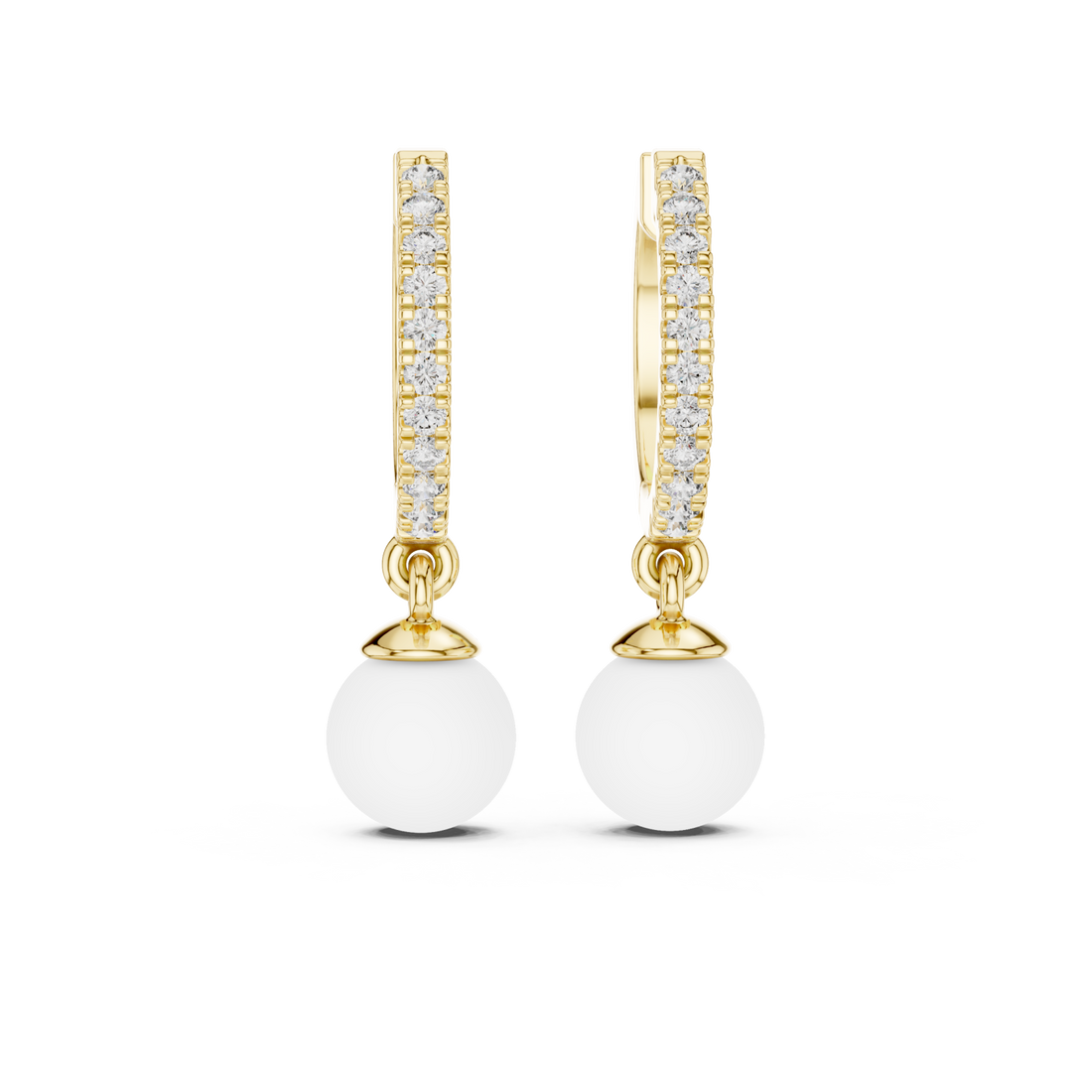 Gold Radiant Harmony Jewel Hoop Earrings Right View
