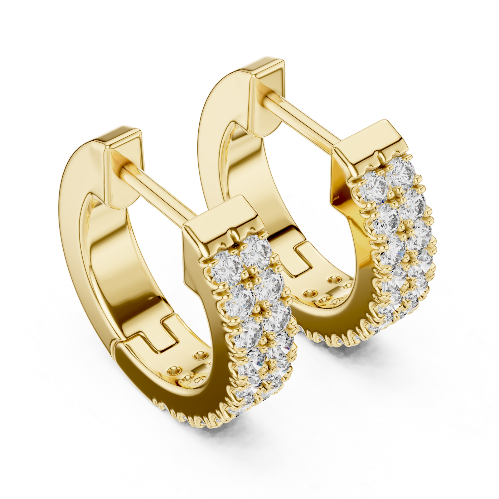 Gold Lustrous Urban Twist Mini Hoops Right View