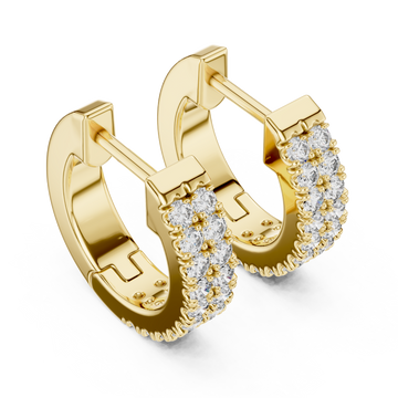 Gold Lustrous Urban Twist Mini Hoops Right View