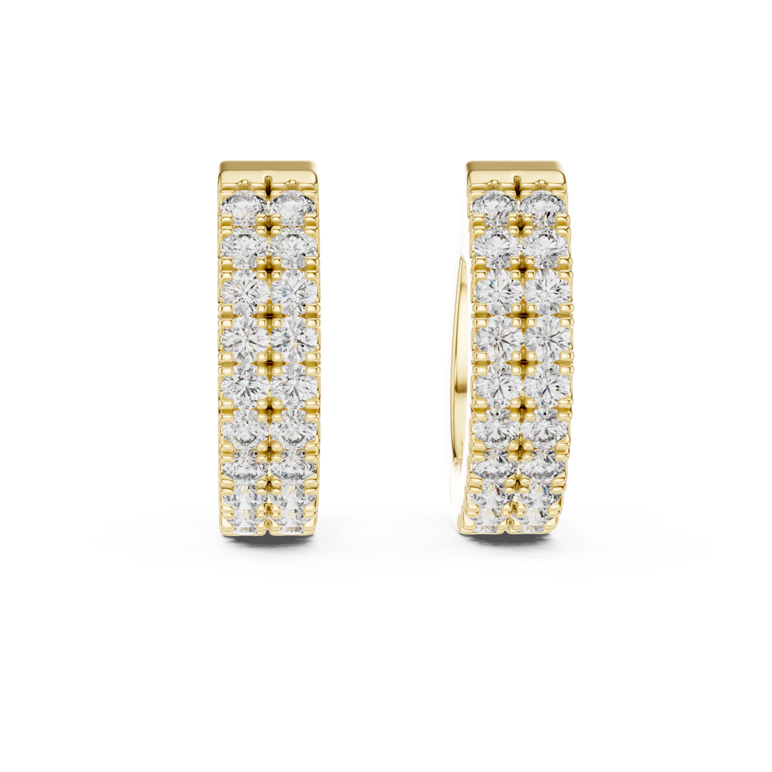 Gold Lustrous Urban Twist Mini Hoops Right View