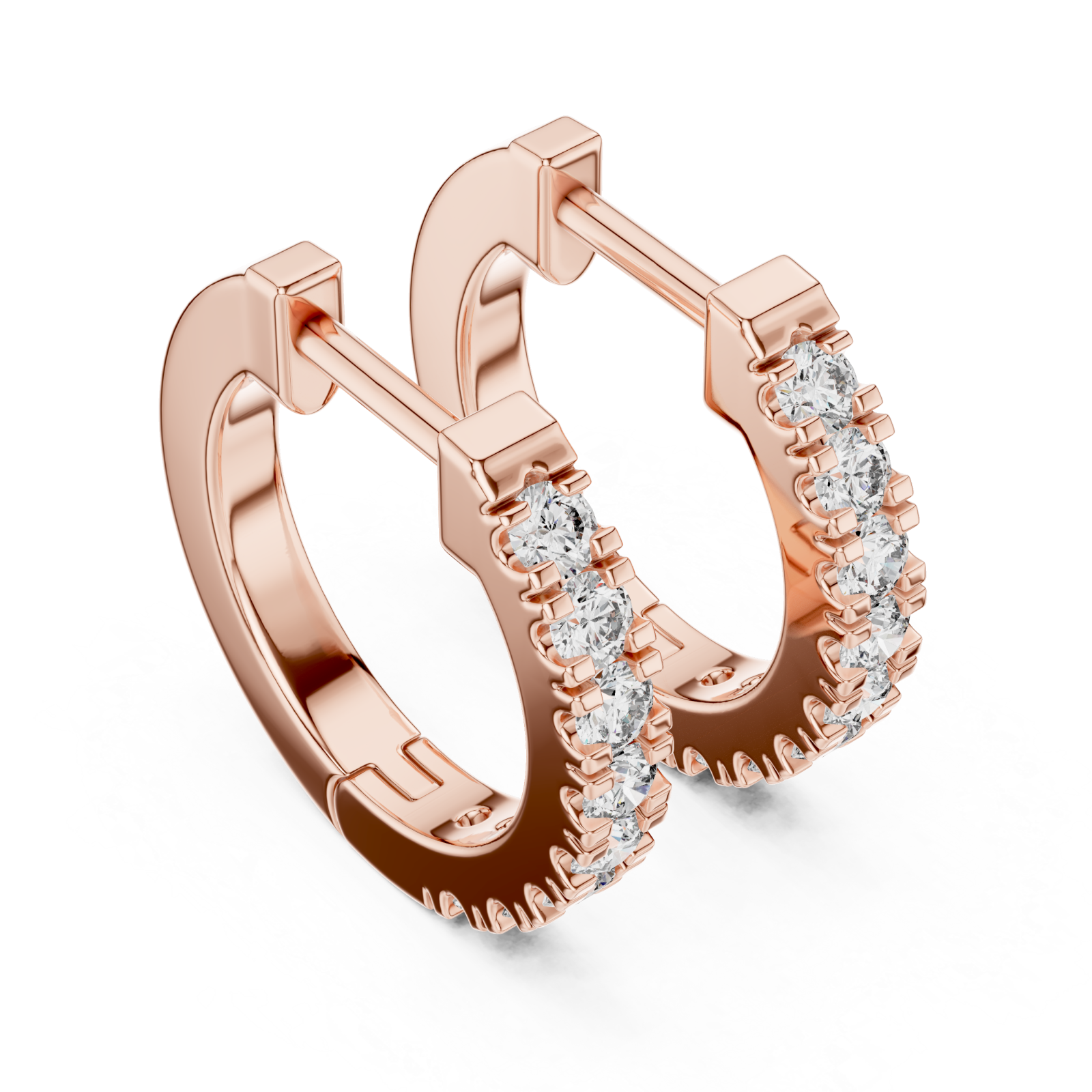  Rose Gold Urban Twist Hoop Earrings Right View