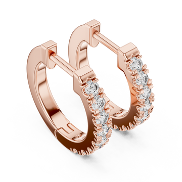  Rose Gold Urban Twist Hoop Earrings Right View