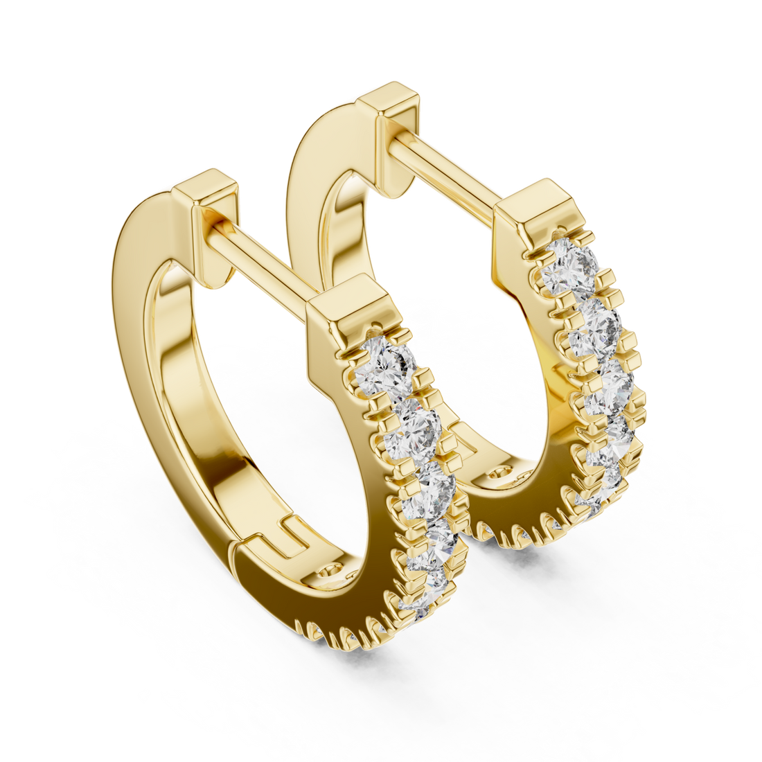Gold Urban Twist Hoop Earrings Right View