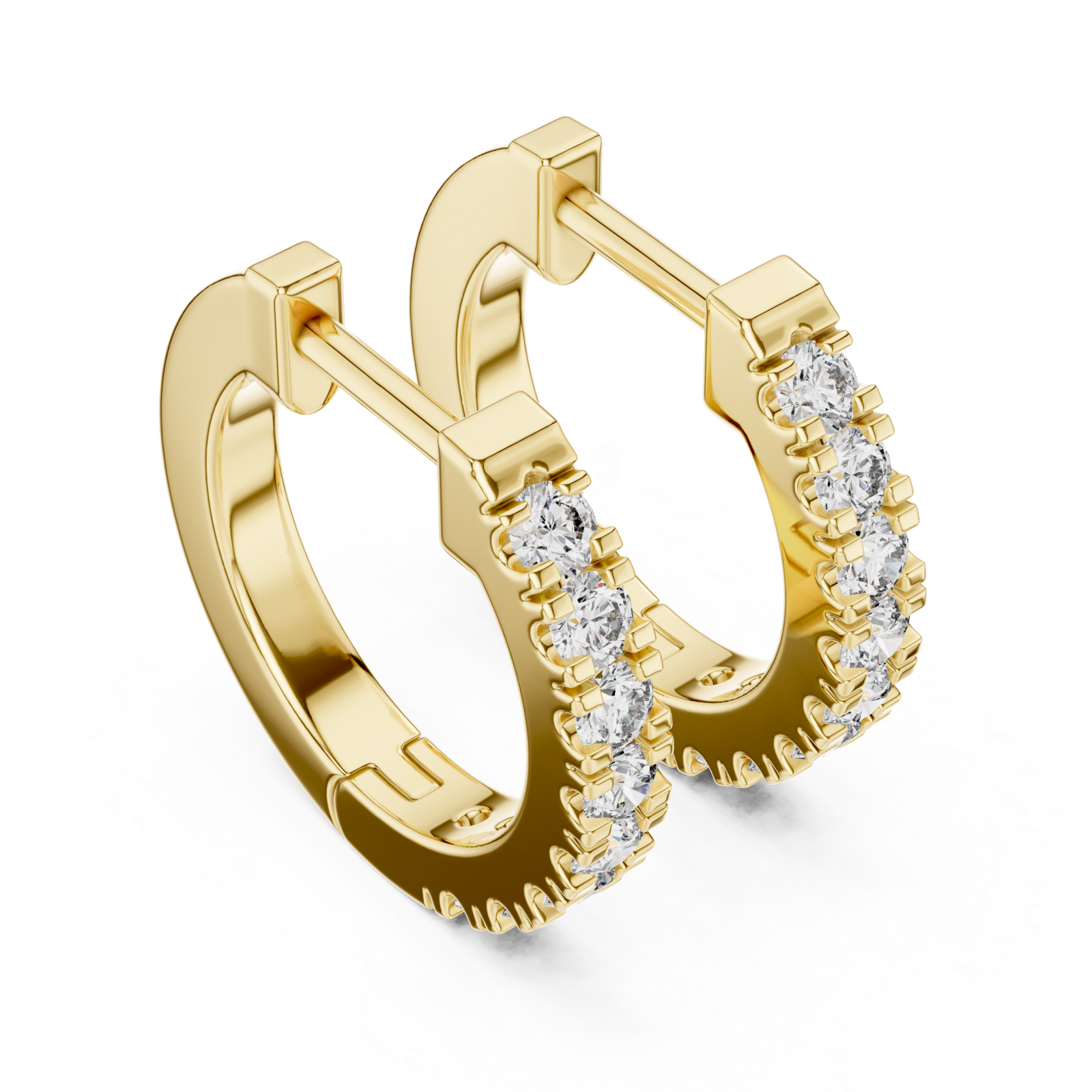 Gold Urban Twist Hoop Earrings Right View