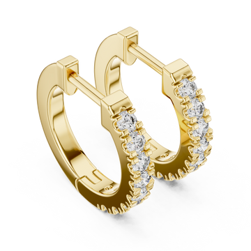 Gold Urban Twist Hoop Earrings Right View
