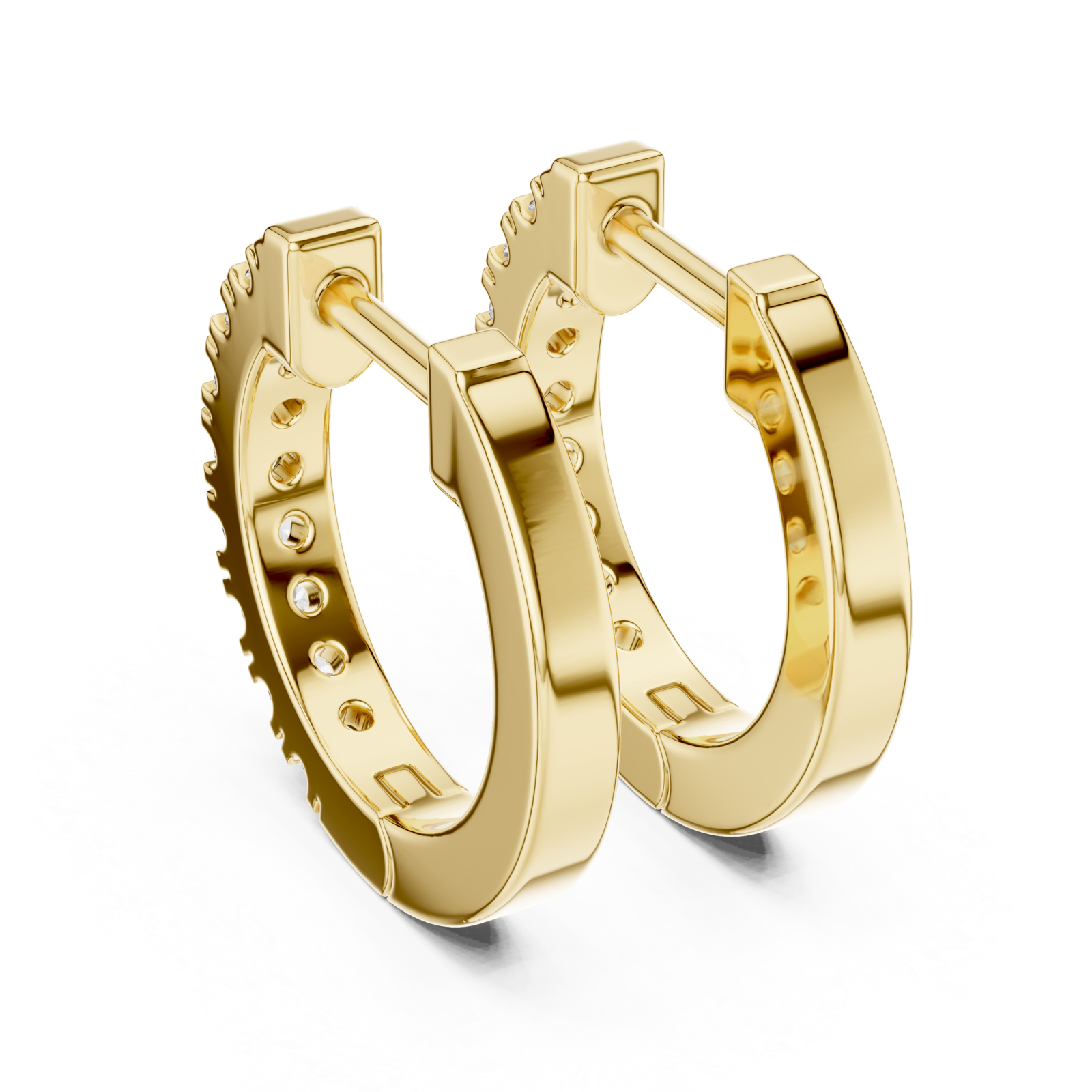  Gold Urban Twist Hoop Earrings Side View