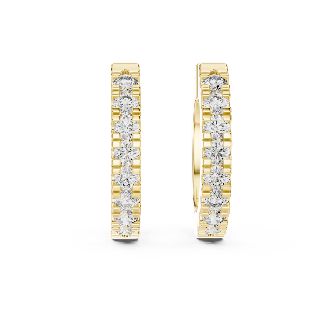 Gold Urban Twist Hoop Earrings Right View
