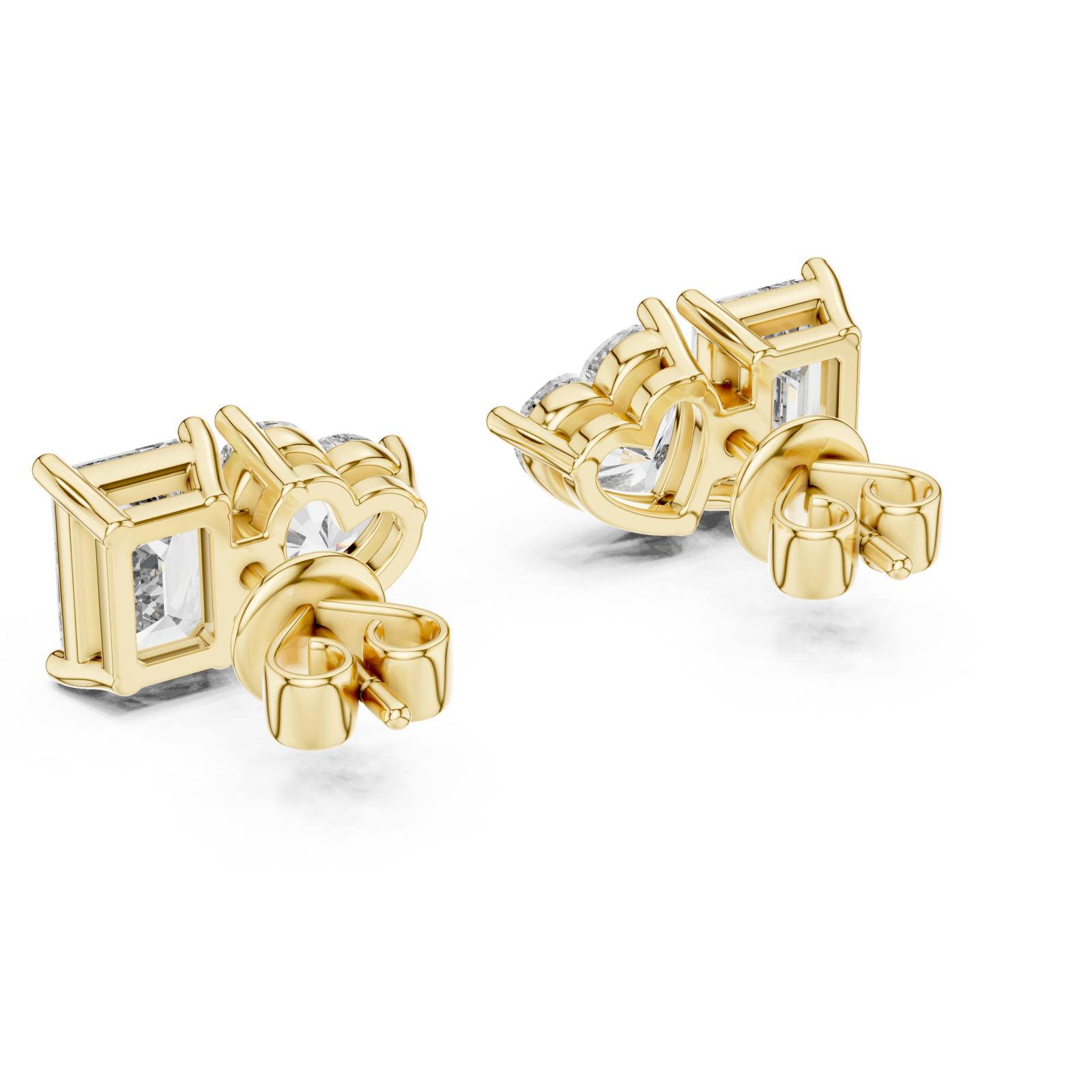  Gold Enchanted Evening Light Petite Studs Side View