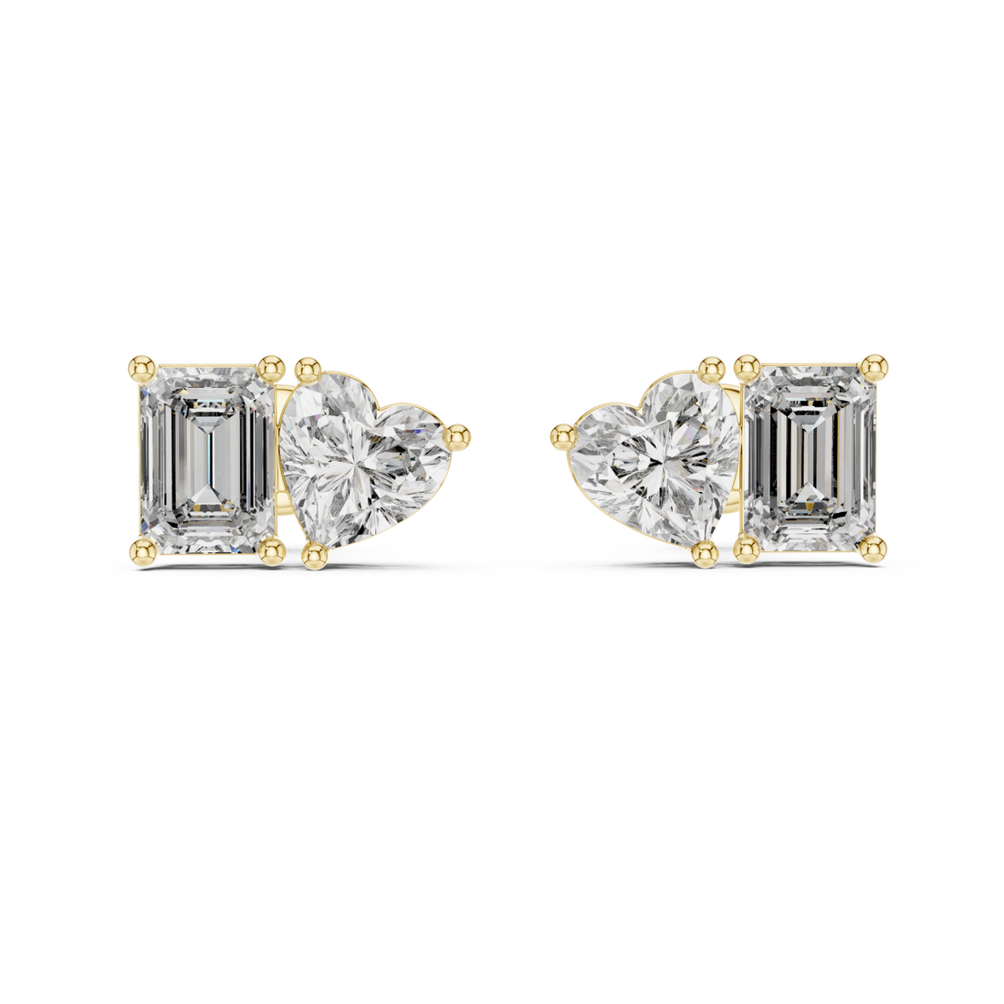 Gold Enchanted Evening Light Petite Studs Right View