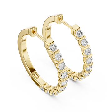 Gold Midnight Glow Ribbon Loop Earrings Right View