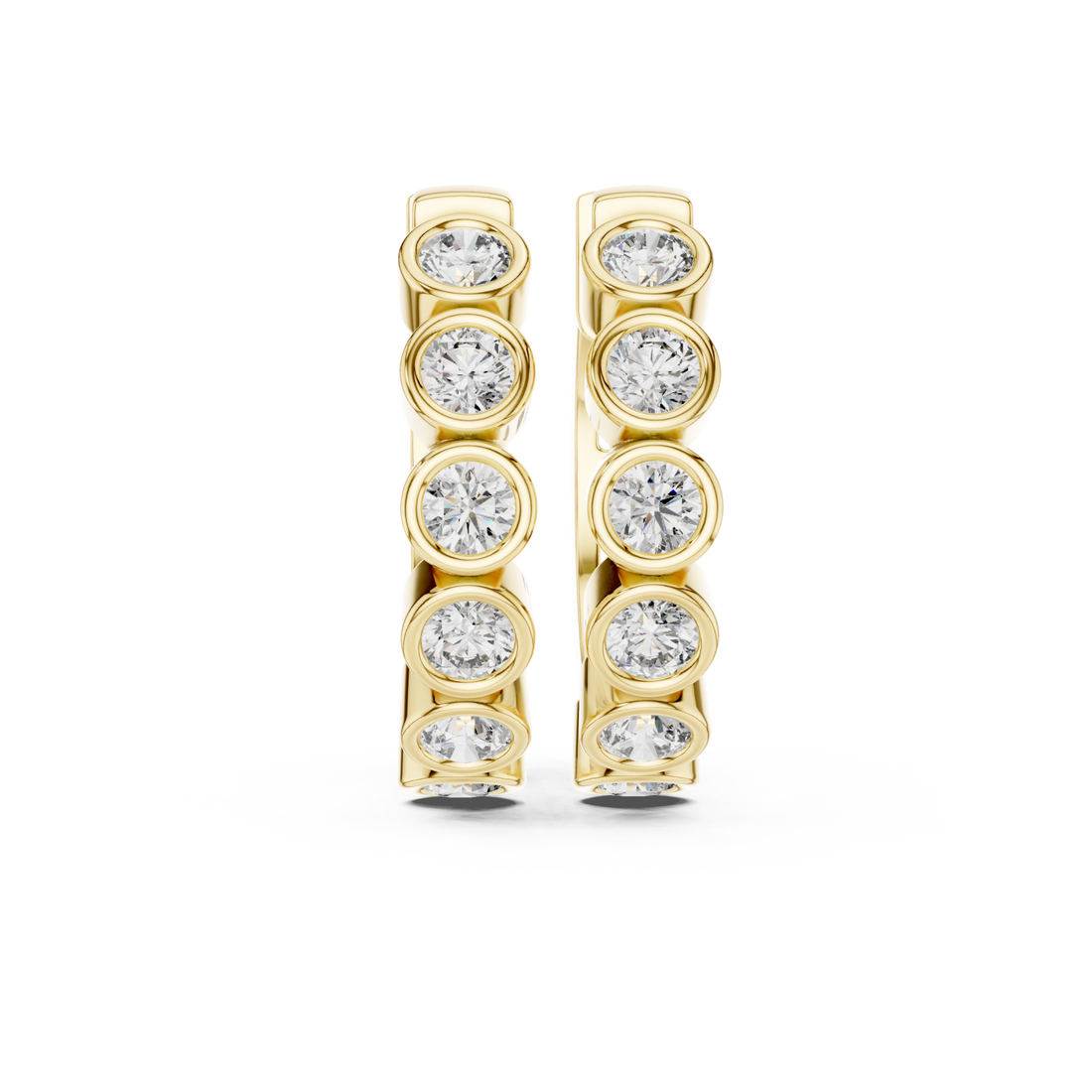 Gold Enchanted Halo Row Earrings Right View