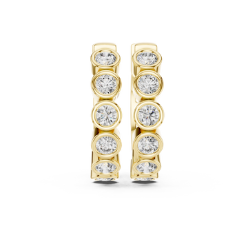  Gold Enchanted Halo Row Earrings Front View
