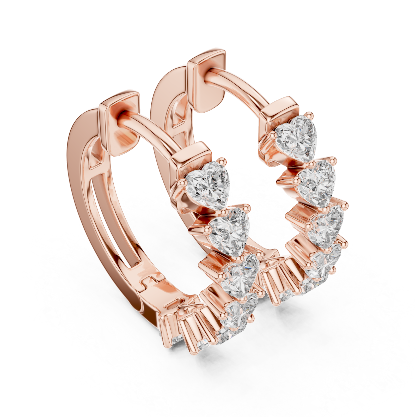  Rose Gold Celestial Harmony Petite Hoop Earrings Right View