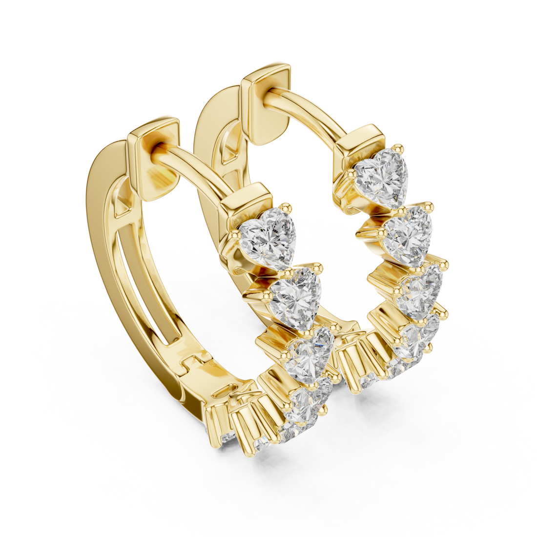Gold Celestial Harmony Petite Hoop Earrings Right View