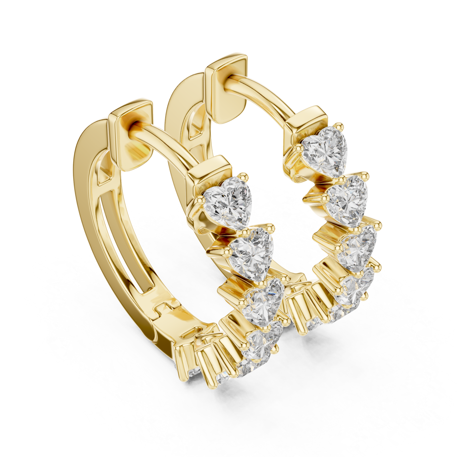 Gold Celestial Harmony Petite Hoop Earrings Right View