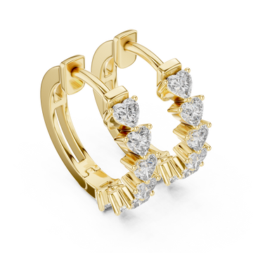 Gold Celestial Harmony Petite Hoop Earrings Right View