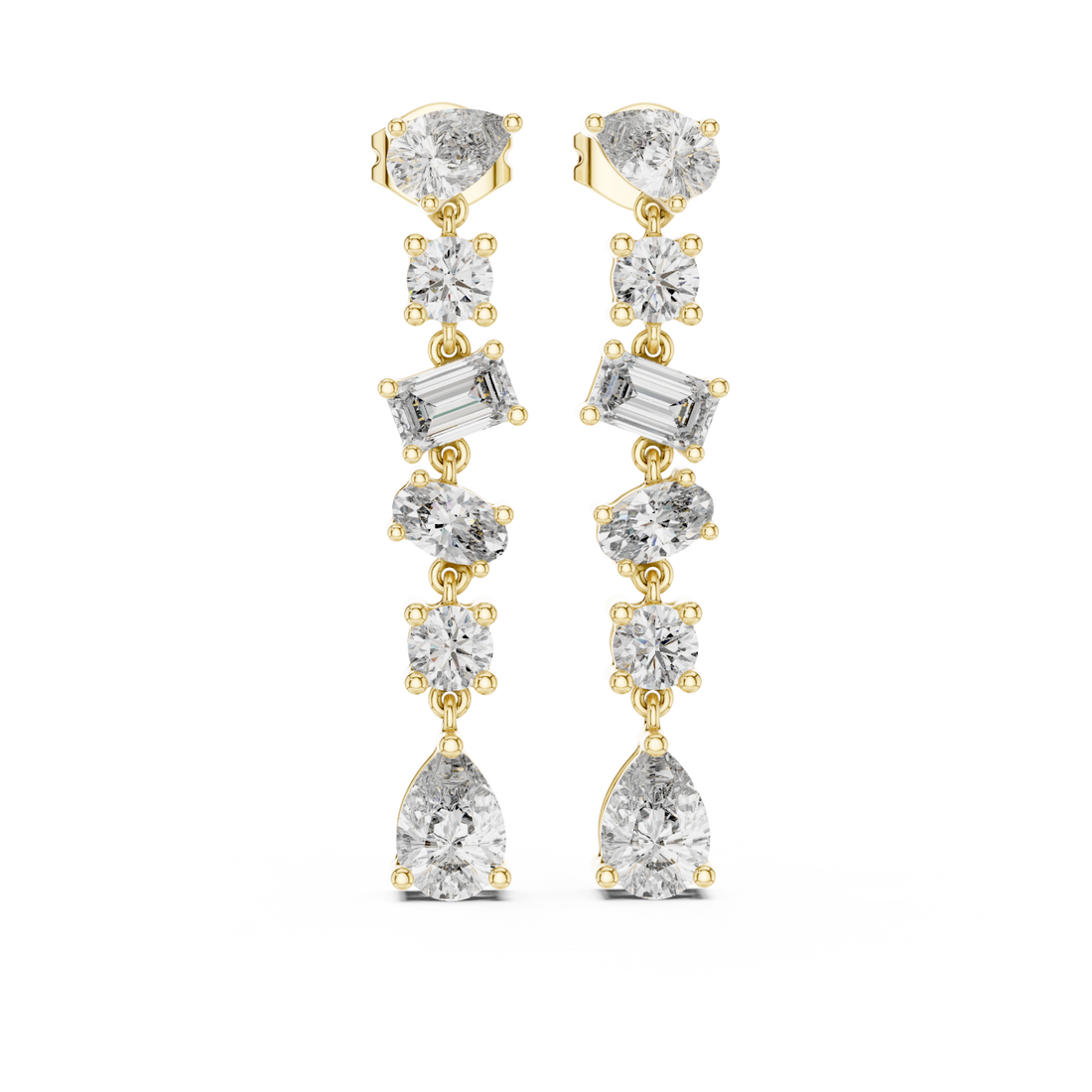 Gold Pure Harmony Sparkle Elegance Dangle Earrings Right View
