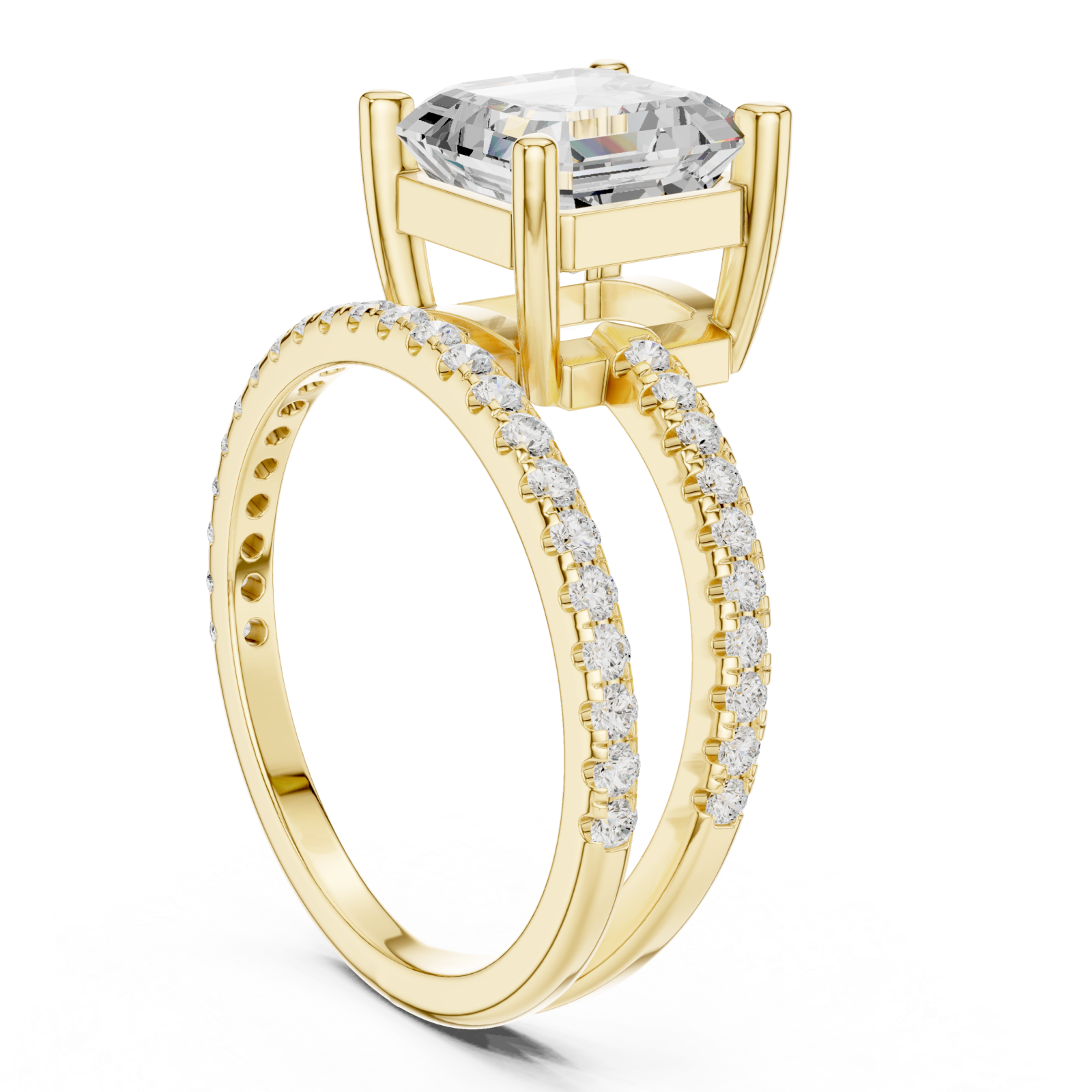 Gold Celestial Allure Eternity Band Ring Left View