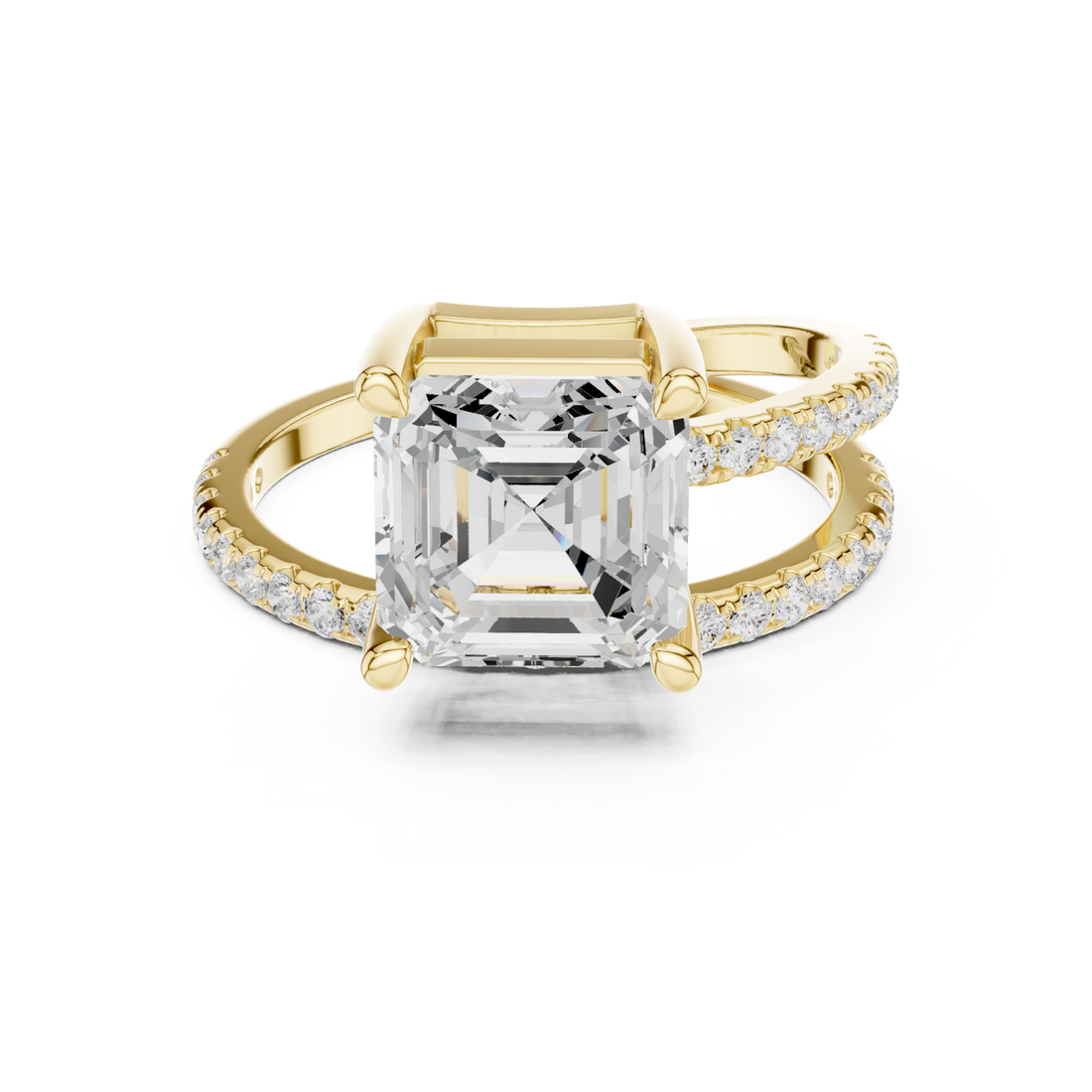 Gold Celestial Allure Eternity Band Ring Right View