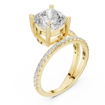 Gold Twilight Grace Double Row Statement Ring Right View