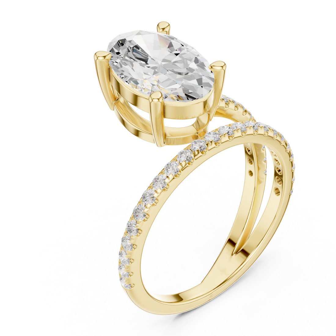 Gold Refined Dreamscape Pavé Band Ring Right View