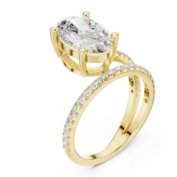 Gold Refined Dreamscape Pavé Band Ring Right View