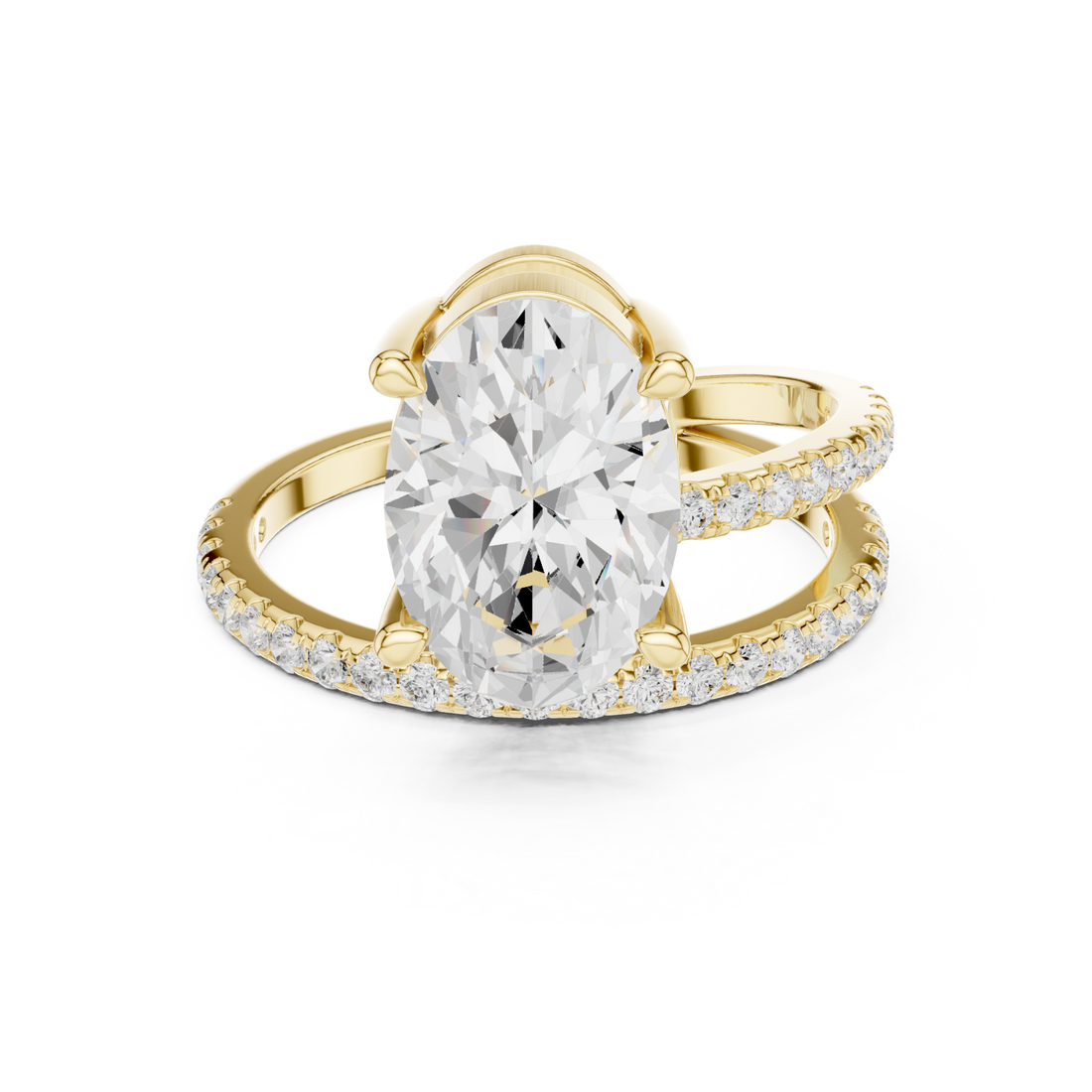 Gold Refined Dreamscape Pavé Band Ring Right View