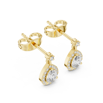 Gold Dawnlight Accent Stud Earrings Right View