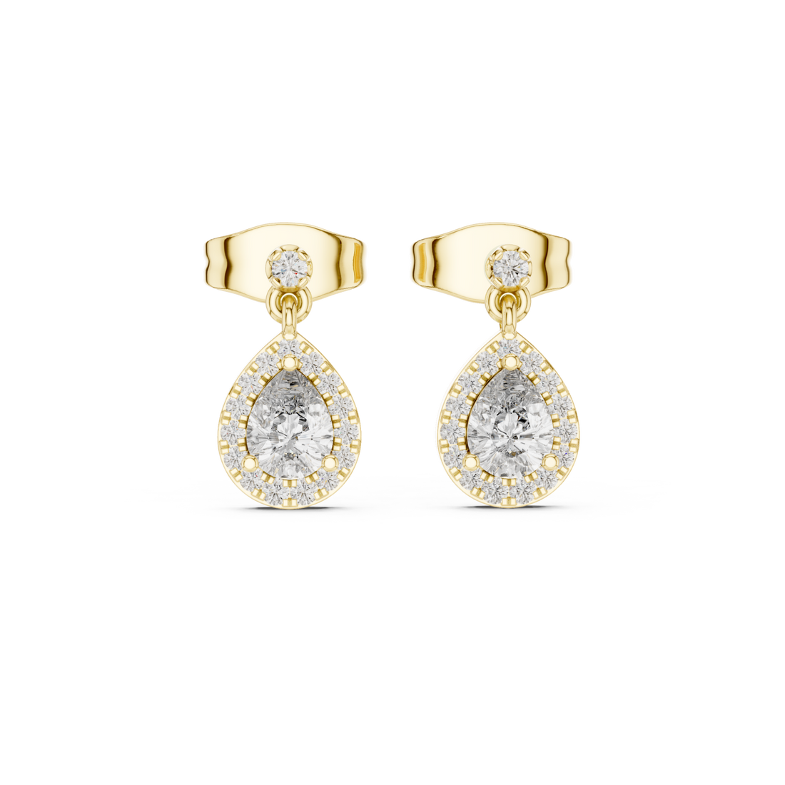 Gold Dawnlight Accent Stud Earrings Right View