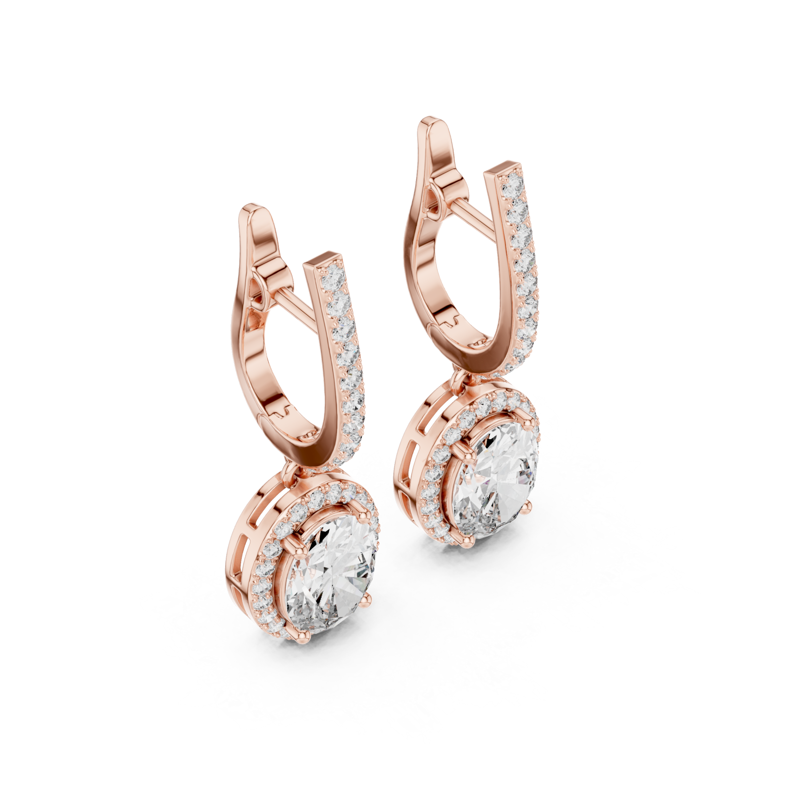  Rose Gold Twilight Glow Petite Hoop Huggies Right View
