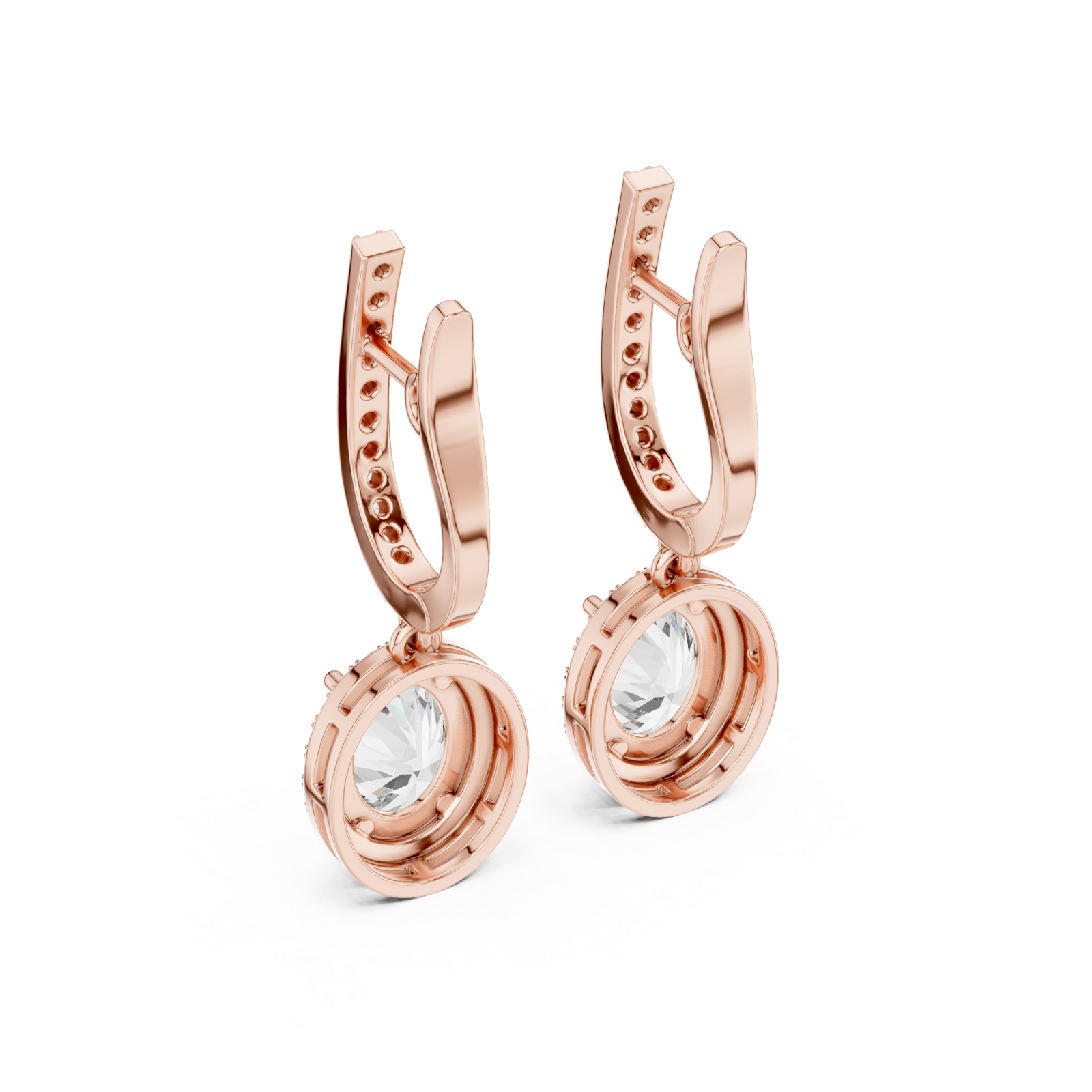  Rose Gold Twilight Glow Petite Hoop Huggies Side View