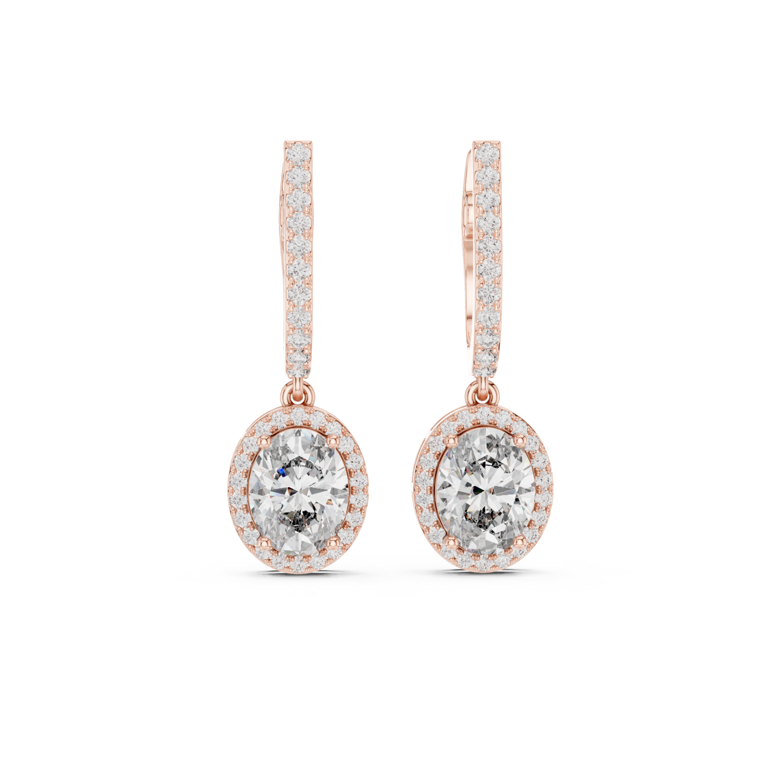  Rose Gold Twilight Glow Petite Hoop Huggies Front View