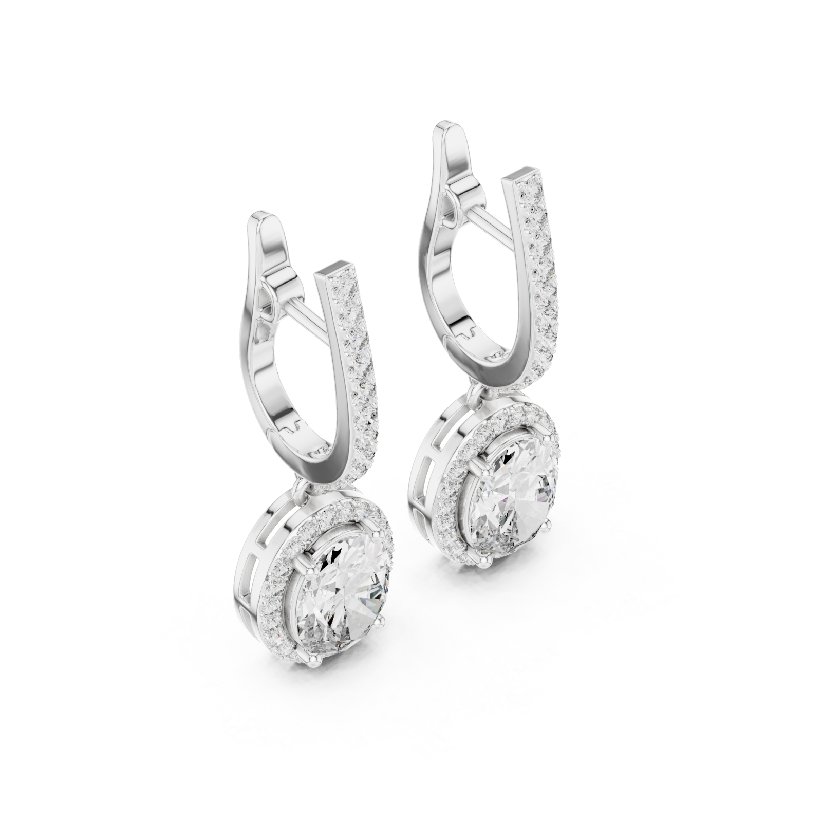  White Gold Twilight Glow Petite Hoop Huggies Right View