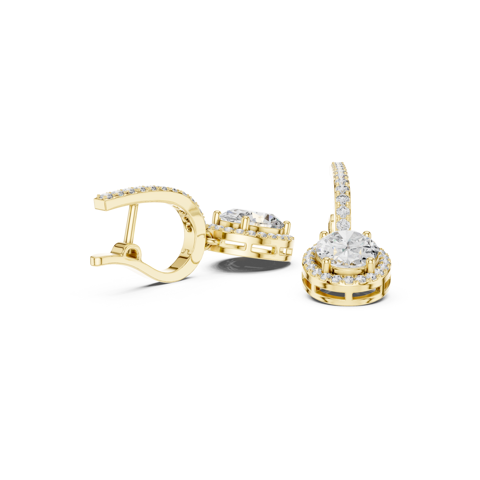  Gold Twilight Glow Petite Hoop Huggies Left View