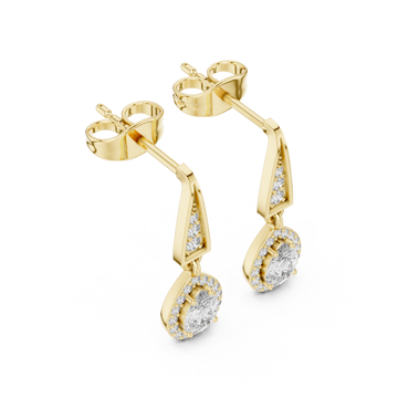 Gold Chic Archway Dewdrop Studs Right View
