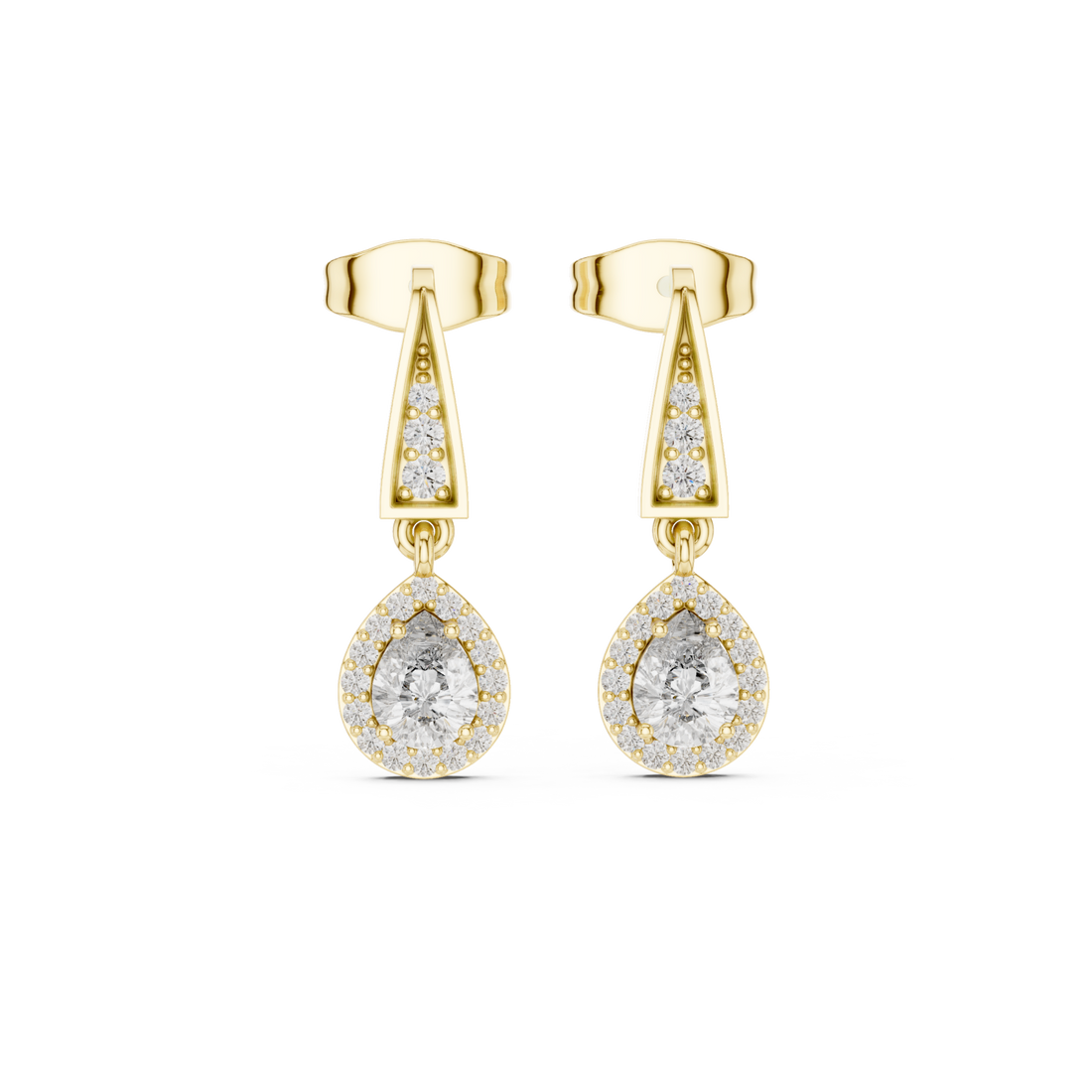Gold Chic Archway Dewdrop Studs Right View
