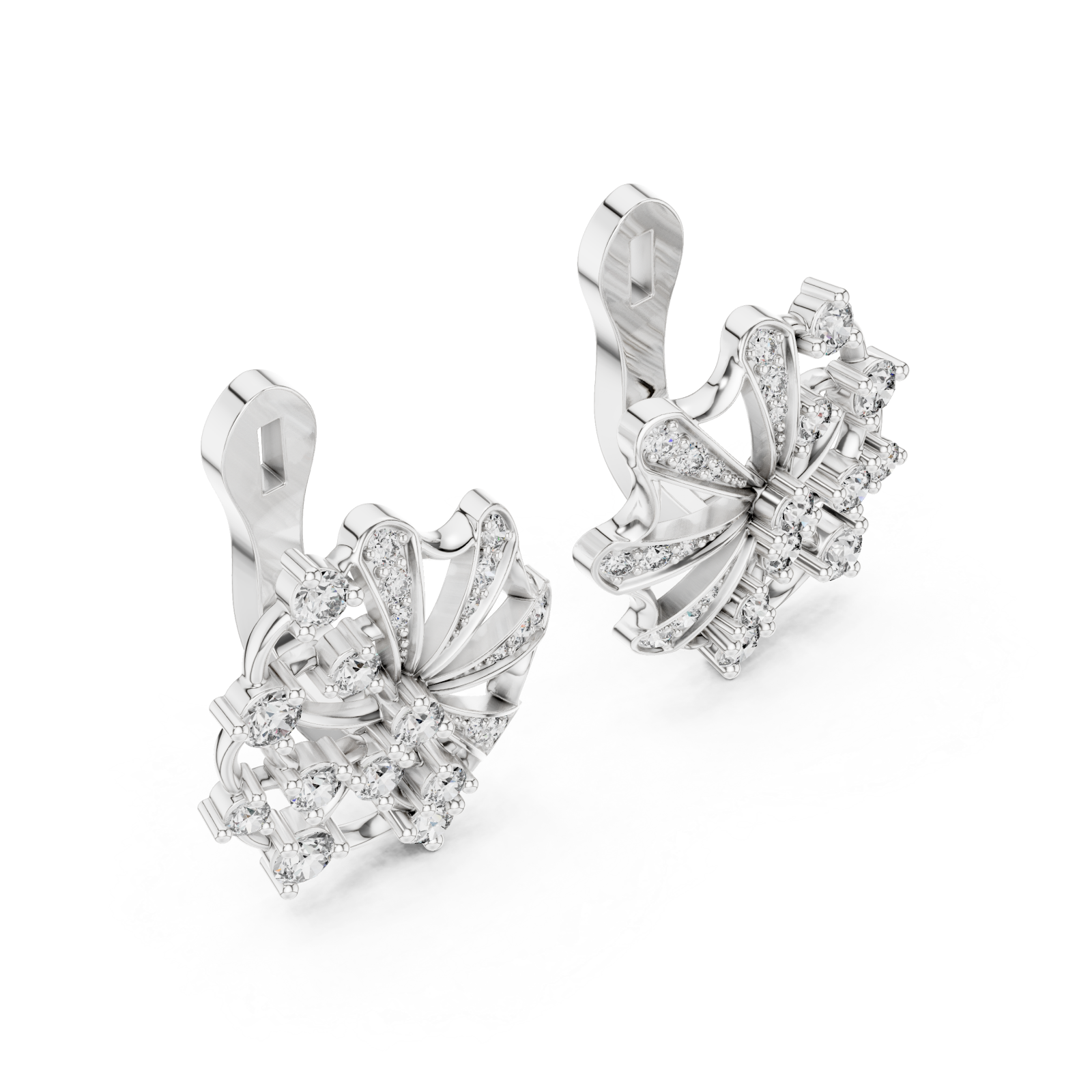  White Gold Celestial Veil Harmonic Jewellery Earrings Right View