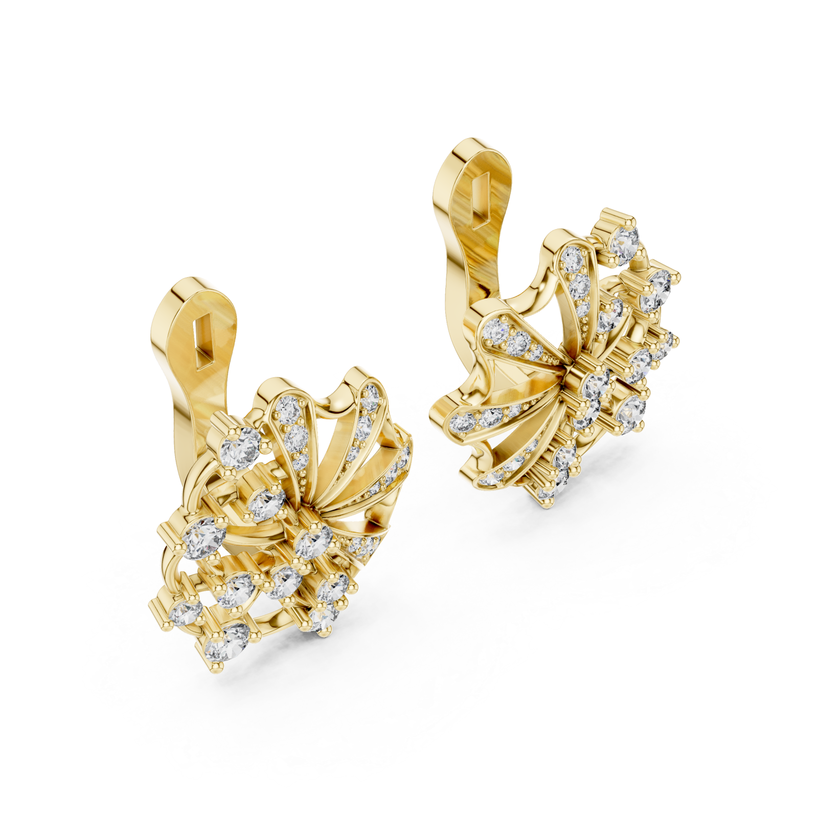 Gold Celestial Veil Harmonic Jewellery Earrings Right View
